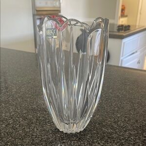 Mikasa Gray Accent Vase with Organic Form and Textured Ridges